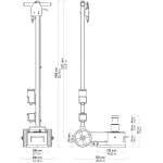 Cric YAK217/N 40/20T hidro-pneumatic Cattini - imagine 3