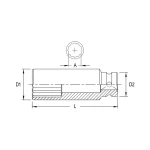 Tubulară lungă de impact Genius Tools, 19 mm, 1/2" - imagine 2