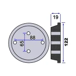 Tampon rotund din cauciuc pentru elevator 122X19, Proax - imagine 3
