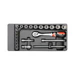 Set tubulare și clichet 3/8", 22 piese pentru YT-55300, YT-5542, YATO