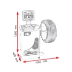Mașină mobilă de echilibrat roți, Cormach, MEC 1 – 1 BAT - imagine 2