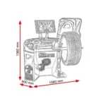 Mașină de echilibrat roți cu analiză RLC, Cormach, Touch MEC 1000-P RLC Sonar - imagine 2