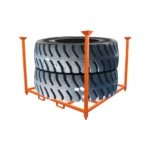 Raft pliabil pentru stivuire anvelope autobuz, camion și OTR, 203 × 203 cm, Martins
