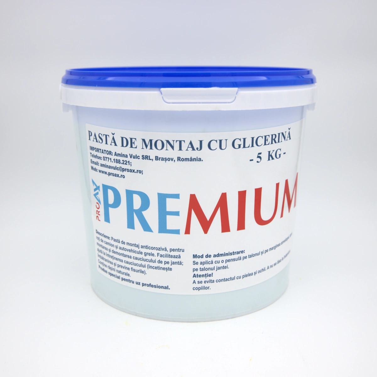 prx00766-pasta-montaj-albastra-proax-premium-5-kg-15-c-01 Pastă montaj anvelope albă Premium, 5 kg, până la -15 °C, PROAX - imagine 1